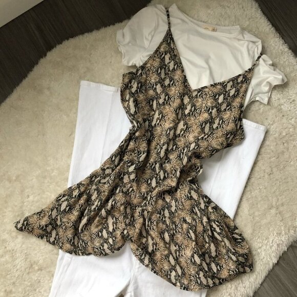 GENERATION Love Snakeskin Spaghetti Strap Dress - Picture 2 of 6